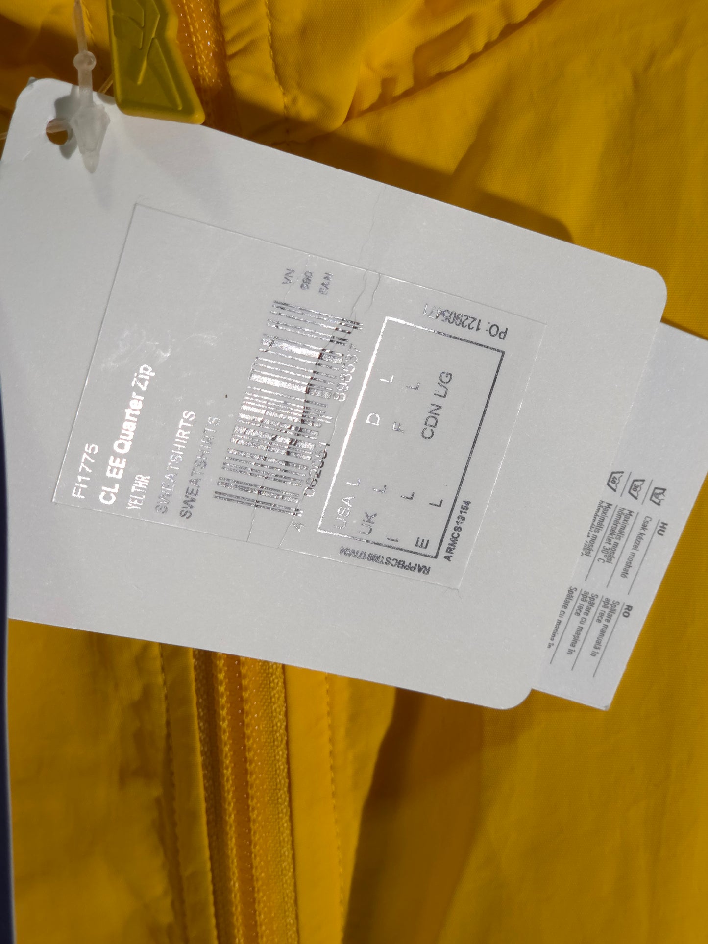 REEBOK Горнище с подплата /Мъжко L/XL